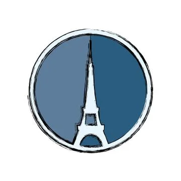 Eiffel tower architecture Stock Illustration