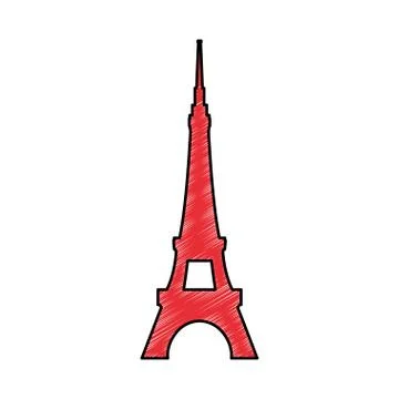 Eiffel tower architecture Illustrazione stock