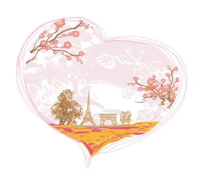 Eiffel tower artistic background. Stock-Illustration