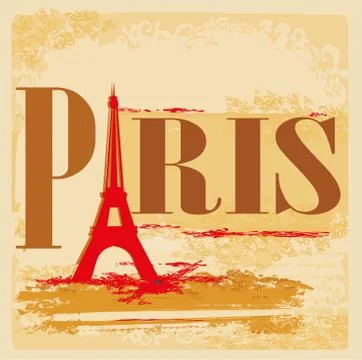 Eiffel tower artistic background. Pray For Paris Illustrazione stock