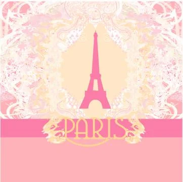 Eiffel tower artistic background. vector illustration. Stock Illustration