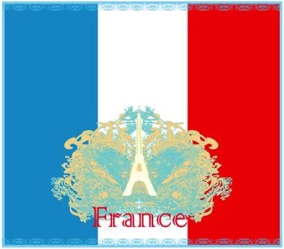 Eiffel tower artistic background. vector illustration. Stock Illustration