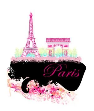 Eiffel tower artistic background. vector illustration. Stock Illustration