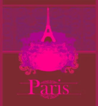 Eiffel tower artistic background. vector illustration. Stock Illustration