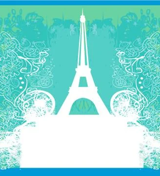 Eiffel tower artistic background. vector illustration. 스톡 일러스트