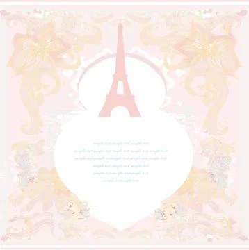 Eiffel tower artistic background. vector illustration. 库存插图