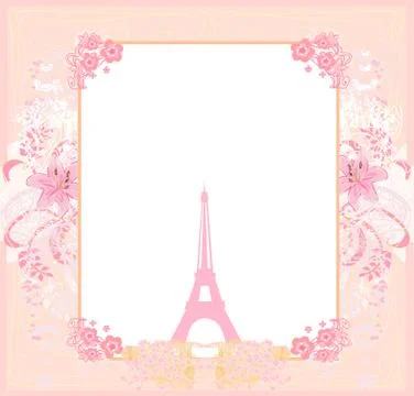 Eiffel tower artistic background. vector illustration. イラスト素材