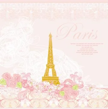 Eiffel tower artistic background. vector illustration. Stock Illustration