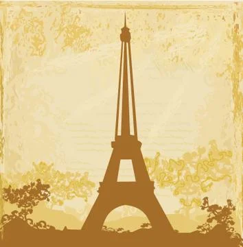 Eiffel tower artistic background. vector illustration. Stock Illustration