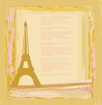 Eiffel tower artistic background. vector illustration. Stock Illustration