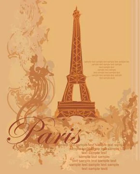 Eiffel tower artistic background. vector illustration. Illustration
