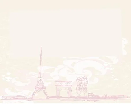Eiffel tower artistic background. vector illustration. Stock Illustration