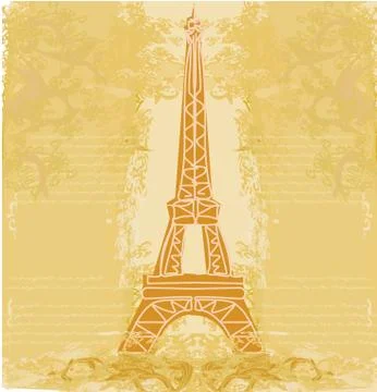 Eiffel tower artistic background. vector illustration. Stock-Illustration
