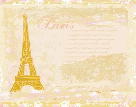 Eiffel tower artistic background. vector illustration. Stock Illustration