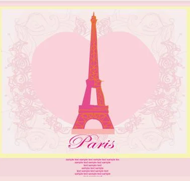 Eiffel tower artistic background. vector illustration. Stock Illustration