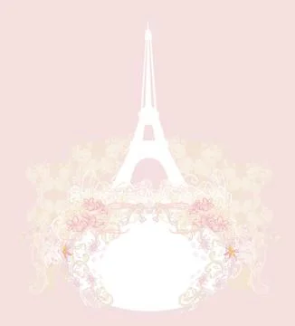 Eiffel tower artistic background. vector illustration. Illustration