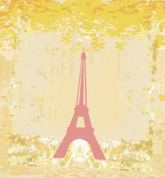 Eiffel tower artistic background. vector illustration. Stock Illustration