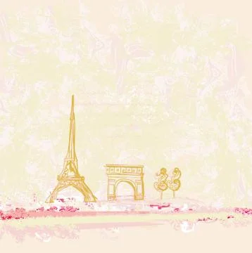 Eiffel tower artistic background. vector illustration. Illustration