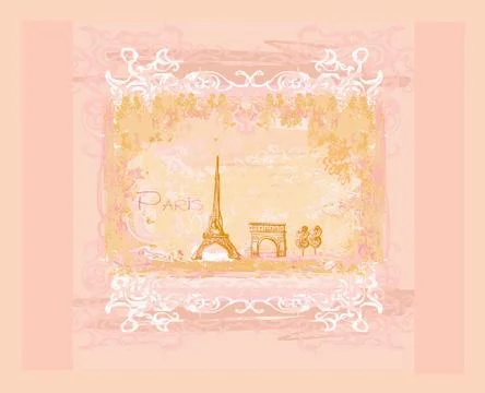 Eiffel tower artistic background. Vector illustration. Stock-Illustration