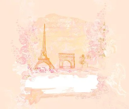 Eiffel tower artistic background. Vector illustration. Stock-Illustration