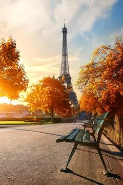 Eiffel Tower in autumn Foto stock
