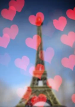 Eiffel Tower Background With Bokeh Stock Photos