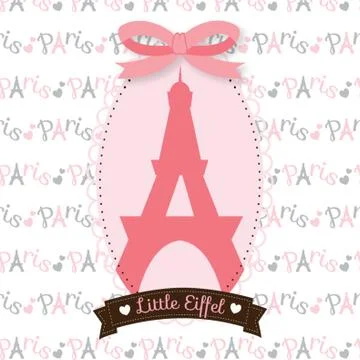 Eiffel Tower Banner Stock-Illustration