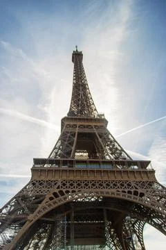 Eiffel tower beautiful spring summer photo. Selective focus. Stock Photos