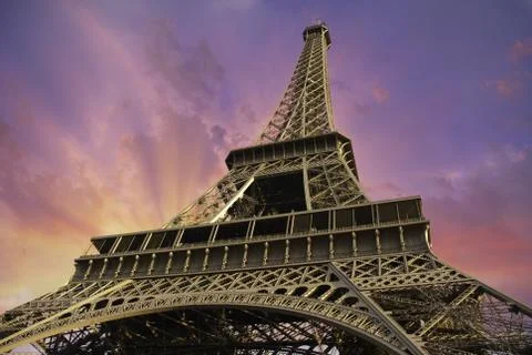 Eiffel Tower from Below, Paris 写真素材