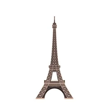 Eiffel Tower Black Silhouette Vector Illustration. Happy Bastille Day, 14 Jul Stockillustratie
