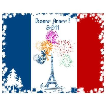 Eiffel tower card Stock Illustration