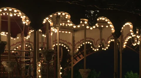 Eiffel Tower Carousel at Night 2 Stock Footage 52881075