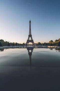 The Eiffel Tower at Champ de Mars in Paris, France Stock Photos