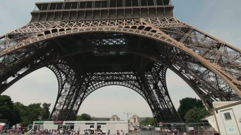 Eiffel Tower Close Wide 008 스톡 동영상 148750755