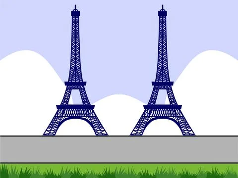 Eiffel Tower Concept Illustration Stock Illustration