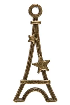 Eiffel Tower, decorative element, isolated on white background Stockfoto's