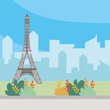 Eiffel tower design Illustrazione stock