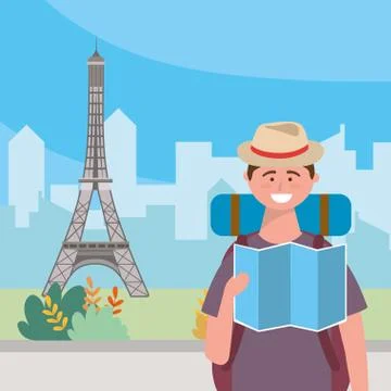 Eiffel tower design Stock Illustration