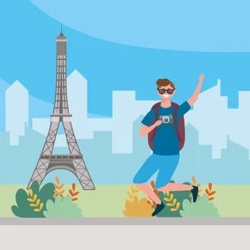 Eiffel tower design Stock Illustration