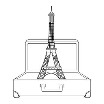 Eiffel tower design Stock Illustration