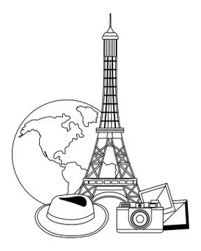 Eiffel tower design Stock Illustration
