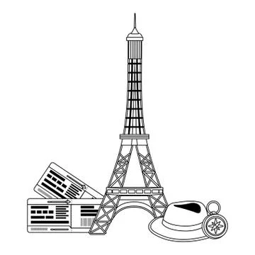 Eiffel tower design Stock Illustration