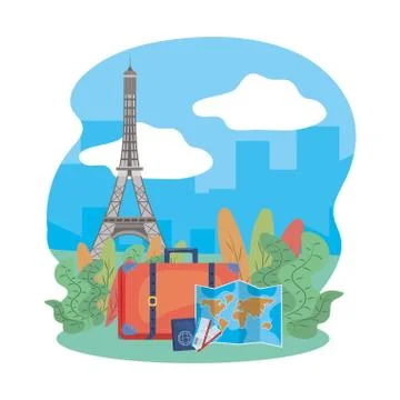 Eiffel tower design Stock Illustration