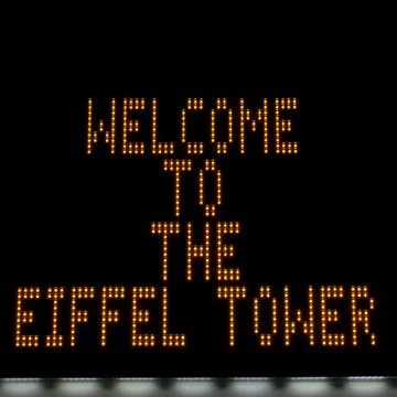 Eiffel tower display Stock Illustration