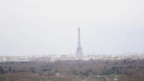 Eiffel Tower from distance - 3 shots Video stock 84657642