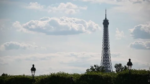 Eiffel Tower in the distance Stock Footage 245379837