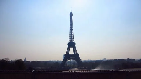 Eiffel Tower in Distance, Paris Stock Footage 38910707