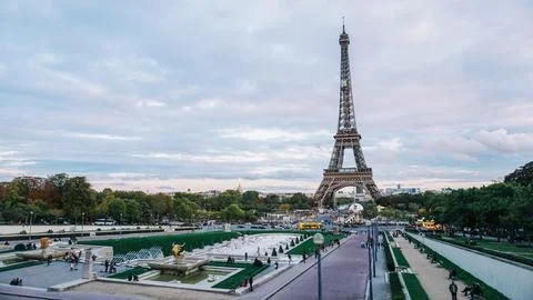 Eiffel tower in the distance Stock Photos