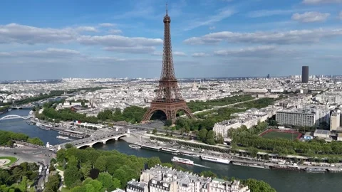 Eiffel Tower. Downtown Cityscape. Seine River Skyline. Eiffel Tower. Stock Footage 311905053