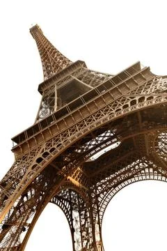 Eiffel tower Eiffel tower isolated over the white background, Paris, Franc... Fotos Stock